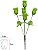 Buque Rosa Botao X5 Verde 35cm - Imagem 1