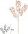 Haste Flor Cerejeira X90 Rosa Creme 98cm - Imagem 1