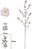 Haste Flor Cerejeira X65 Rosa Branco 1,17cm - Imagem 1