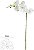Haste Orquidea Phalaenopsis Real Toque X5 Branco Amarelo 65cm - Imagem 1