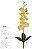 Haste Orquidea Phalaenopsis Real Toque C/Folha X7 Amarelo 45cm - Imagem 1