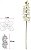 Haste Orquidea Dendrobium C/Coat Real Toque X20 Branco Amarelo 82cm - Imagem 1
