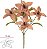 Buque Orquidea Dendrobium X5 Laranja Outono 32cm - Imagem 1
