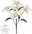 Buque Orquidea Dendrobium X5 Branco 32cm - Imagem 1