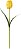 Haster Tulipa Cetim Amarelo 47cm - Imagem 1