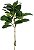 Planta Artificial Arvore Ficus Elastico Real Toque X25 Verde 1m - Imagem 1