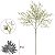 Planta Artificial Grass Flor Mini X25 Branco 67cm - Imagem 1