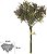 Planta Artificial Folhagem Grass Ramalhete C/Fita X6 Verde Outono 34cm - Imagem 1