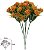 Planta Artificial Folhagem Pick Grass Plastico X5 Com 6 Hastes Laranja 23cm - Imagem 1