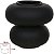 Vaso Decorativo Ceramica Preto 17cm - Imagem 1