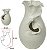 Vaso Decorativo Ceramica Branco 33cm - Imagem 1