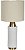 Abajur Ceramica Bivolt Branco Dourado 58cm - Imagem 1