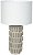 Abajur Ceramica Bege Branco 38cm - Imagem 1