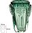 Vaso Decorativo Vidro Tipo Murano Verde 20,5cm - Imagem 1
