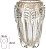 Vaso Decorativo Vidro Tipo Murano Transparente Dourado 20,5cm - Imagem 1