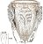 Vaso Decorativo Vidro Tipo Murano Transparente Dourado 14cm - Imagem 1