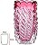 Vaso Decorativo Vidro Tipo Murano Rosa 25cm - Imagem 1