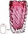 Vaso Decorativo Vidro Tipo Murano Rosa 19cm - Imagem 1