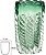 Vaso Decorativo Vidro Tipo Murano Verde Fosco 19cm - Imagem 1