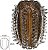 Vaso Decorativo Vidro Tipo Murano Marrom Dourado 23cm - Imagem 1