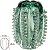 Vaso Decorativo Vidro Tipo Murano Verde 23cm - Imagem 1