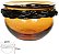 Vaso Decorativo Vidro Tipo Murano Ambar Preto 15cm - Imagem 1