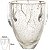 Vaso Decorativo Vidro Tipo Murano Transparente Dourado 19cm - Imagem 1