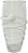 Vaso Decorativo Vidro Transparente Branco 25,5cm - Imagem 1