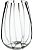 Vaso Decorativo Vidro Transparente Preto 26cm - Imagem 1