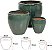 Vaso Decorativo Ceramica C/3Uni Verde 47cm - Imagem 1