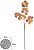 Capim Mamona C/Coat C/Flocked X24 Laranja Outono 70cm - Imagem 1