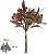 Buque Mamona Ramalhete C/Fita X4 Marrom Outono 44cm - Imagem 1
