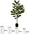 Planta Artificial Arvore Ficus Elastico Real Toque C/Pote X46 Verde Creme 1,30cm - Imagem 1