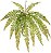 Planta Artificial Folhagem Samambaia C/Print X14 Verde Outono 69cm - Imagem 1