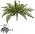 Planta Artificial Folhagem Samambaia X17 Verde 42cm - Imagem 1