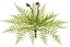 Planta Artificial Folhagem Samambaia C/Print X17 Verde 37cm - Imagem 1
