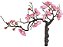Planta Artificial Arvore Bonsai Cerejeira X25 Rosa 2T 24cm - Imagem 1