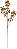 Haste Galho Mini Flores Real Toque C/Coat X40 Laranja 84cm - Imagem 1