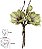 Buque Magnolia Ramalhete C/Fita X3 Verde 2T 33cm - Imagem 1