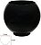 Vaso Vidro Tailandia Decorativo Preto 13X12cm - Imagem 1
