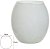 Vaso Vidro Santiago Decorativo Branco 19X10cm - Imagem 1