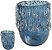 Vaso Decorativo Vidro Azul 23,5cm - Imagem 1