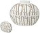 Vaso Decorativo Ceramica Branco Bege 32,5cm - Imagem 1