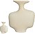 Vaso Decorativo Ceramica Bege 27cm - Imagem 1