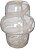 Vaso Decorativo Vidro Fendi 25,5cm - Imagem 1