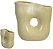 Vaso Decorativo Ceramica Bege 17cm - Imagem 1