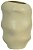 Vaso Decorativo Ceramica Bege 15cm - Imagem 1