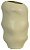 Vaso Decorativo Ceramica Bege 20,5cm - Imagem 1