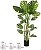 Planta Artificial Arvore Costela De Adao C/Pote X20 Verde 1,5cm - Imagem 1