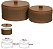 Caixa Decorativa Madeira /Couro Sint Kit C/2 Marrom 10,5cm - Imagem 1